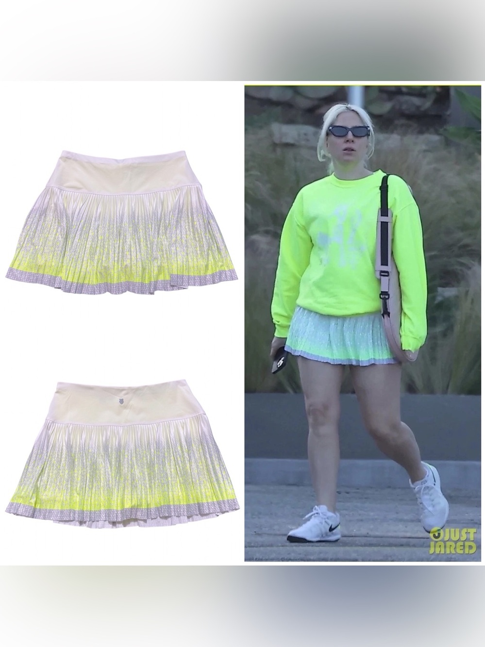 Lucky in Love x K Swiss Collab Eclipse Ombré Pleated Skirt Skort Medium 8/10